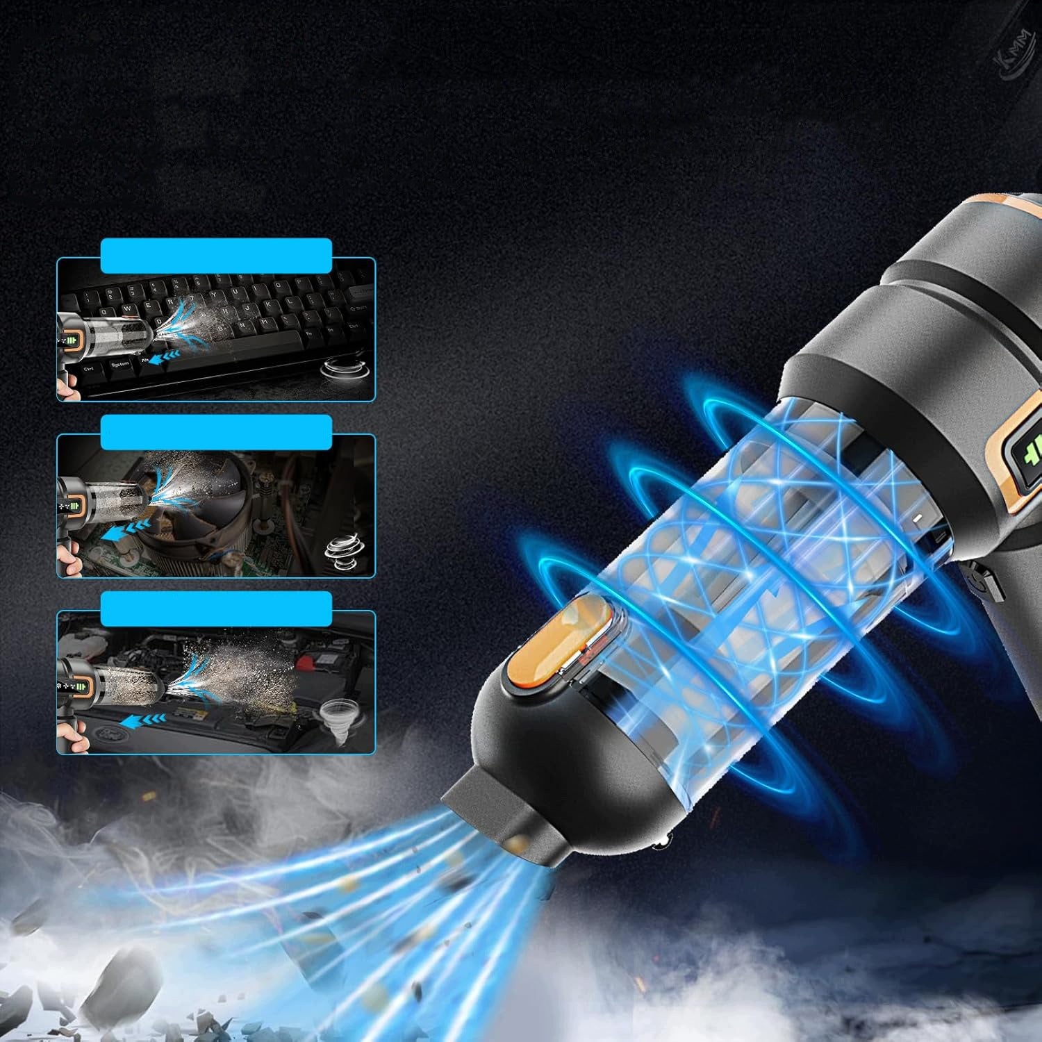 HANDHELD CAR VACUUM CLEANER, MULTIFUNCTIONAL CORDLESS VACUUM CLEANER Packaging status original