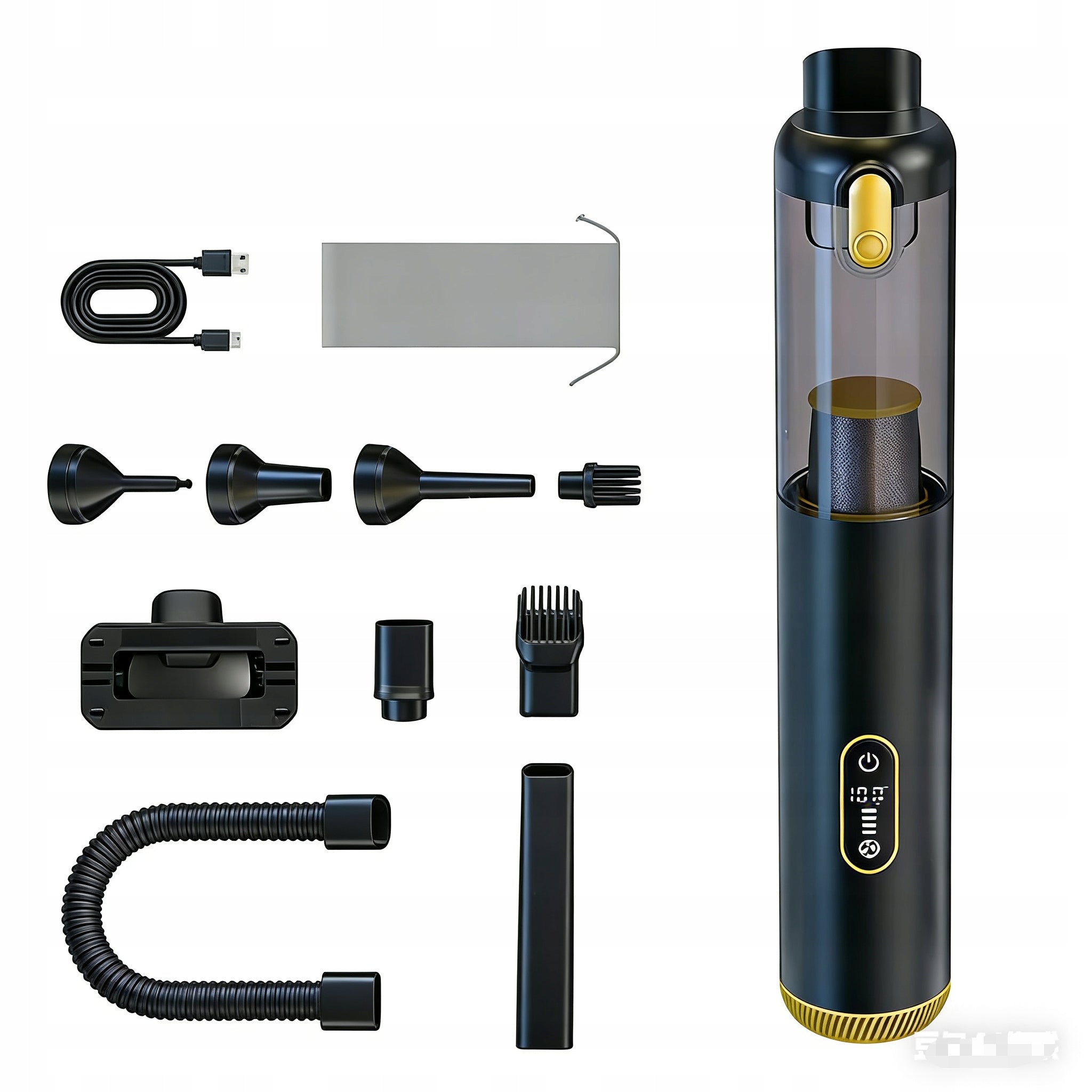 HANDHELD CORDLESS CAR VACUUM CLEANER WITH PUMP + 10 AKCESORIA