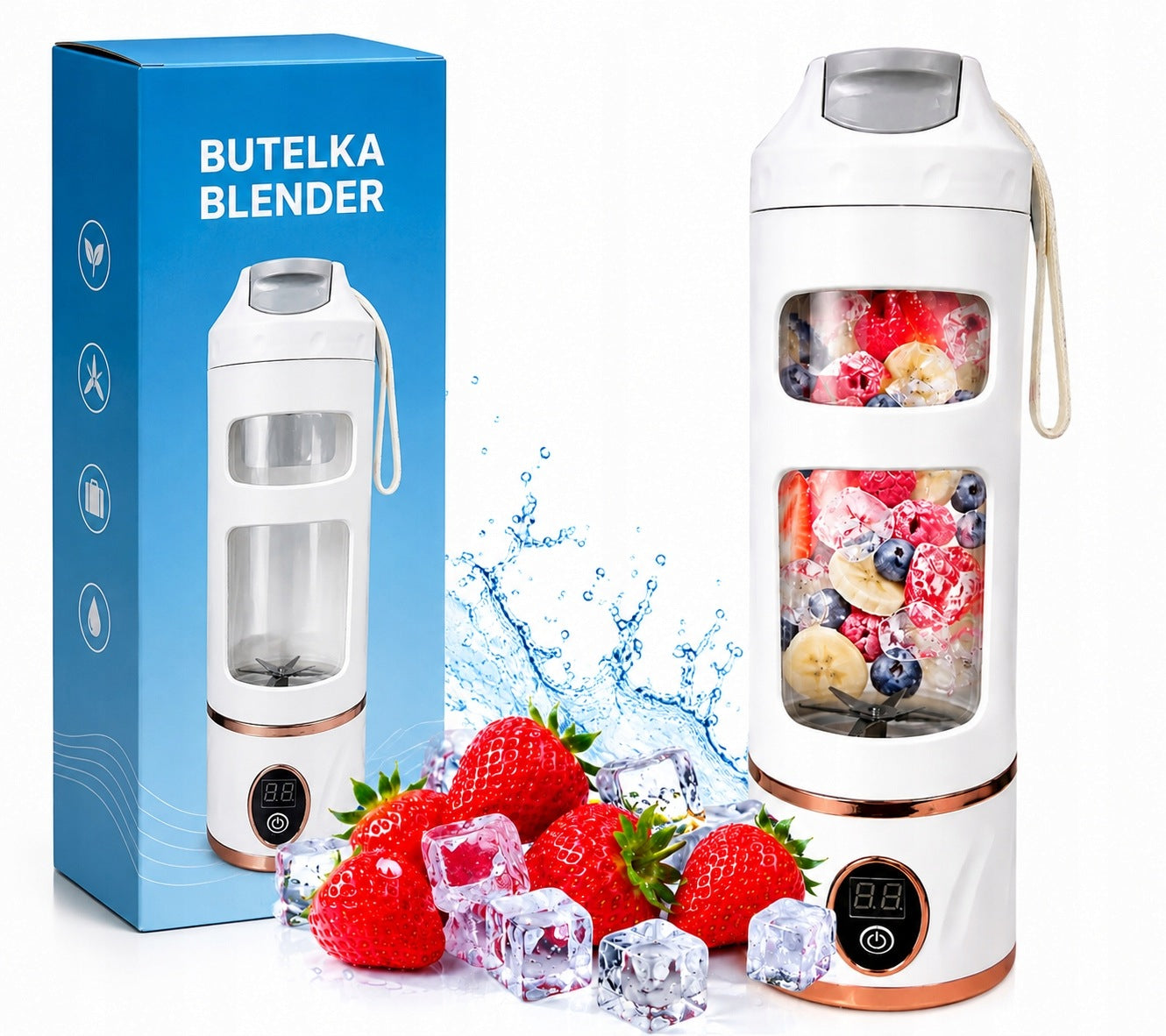 HANDHELD CORDLESS CUP BLENDER FOR USB TRAVEL BATTERY 500ML Packaging status original