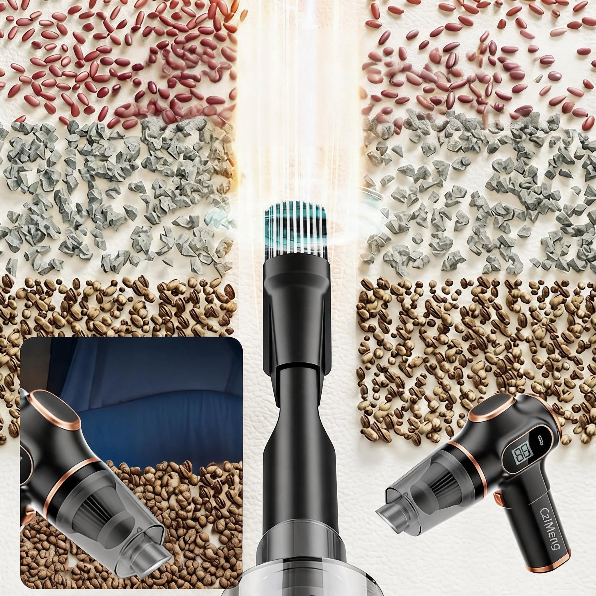 HANDHELD CORDLESS TOUCH VACUUM CLEANER 3000MAH 20MIN CARPET TILE PANELS Brand no brand