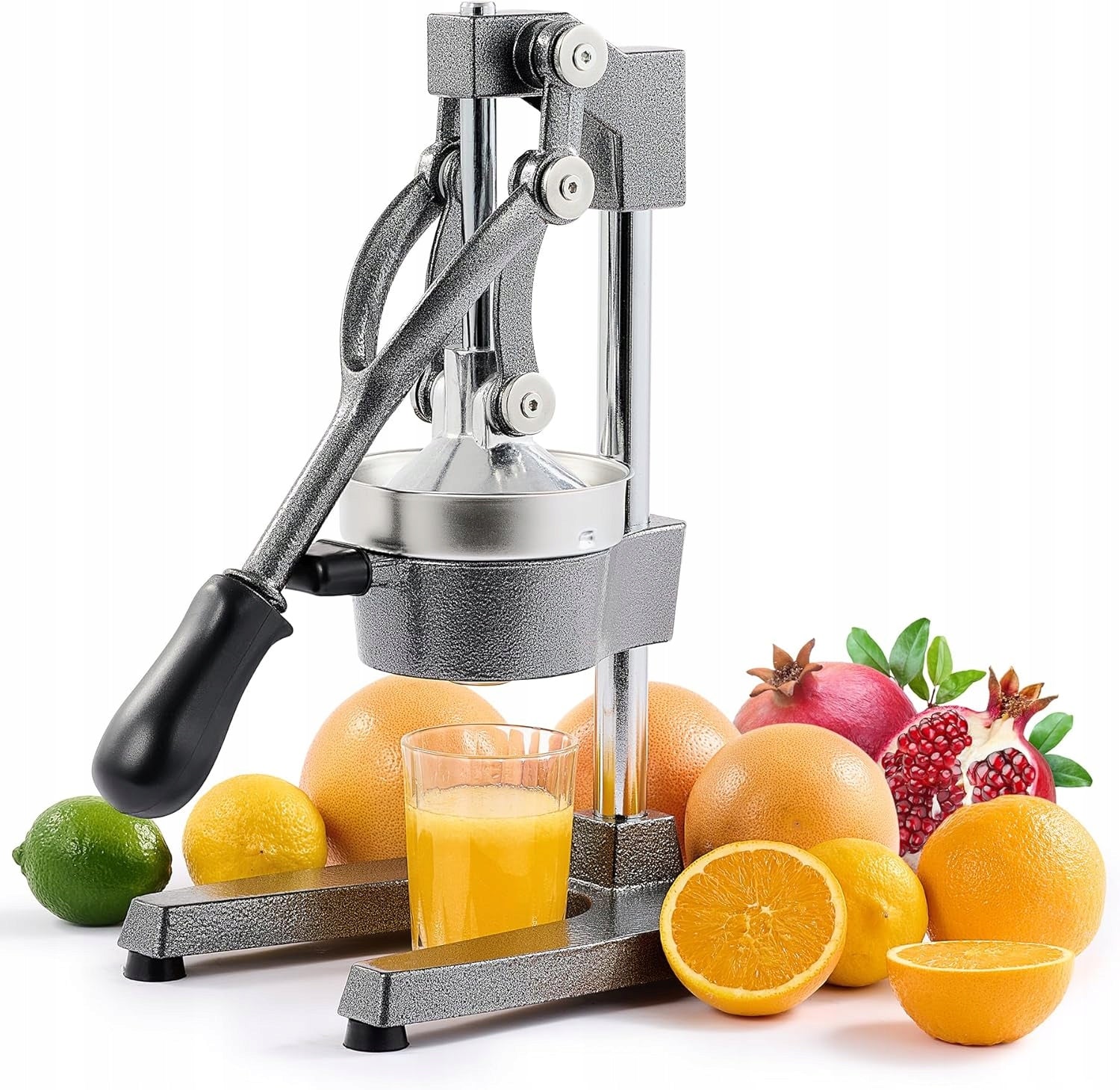 HANDHELD FRUIT CITRUS JUICER HEAVY SOLID BLACK ORANGE PRESS