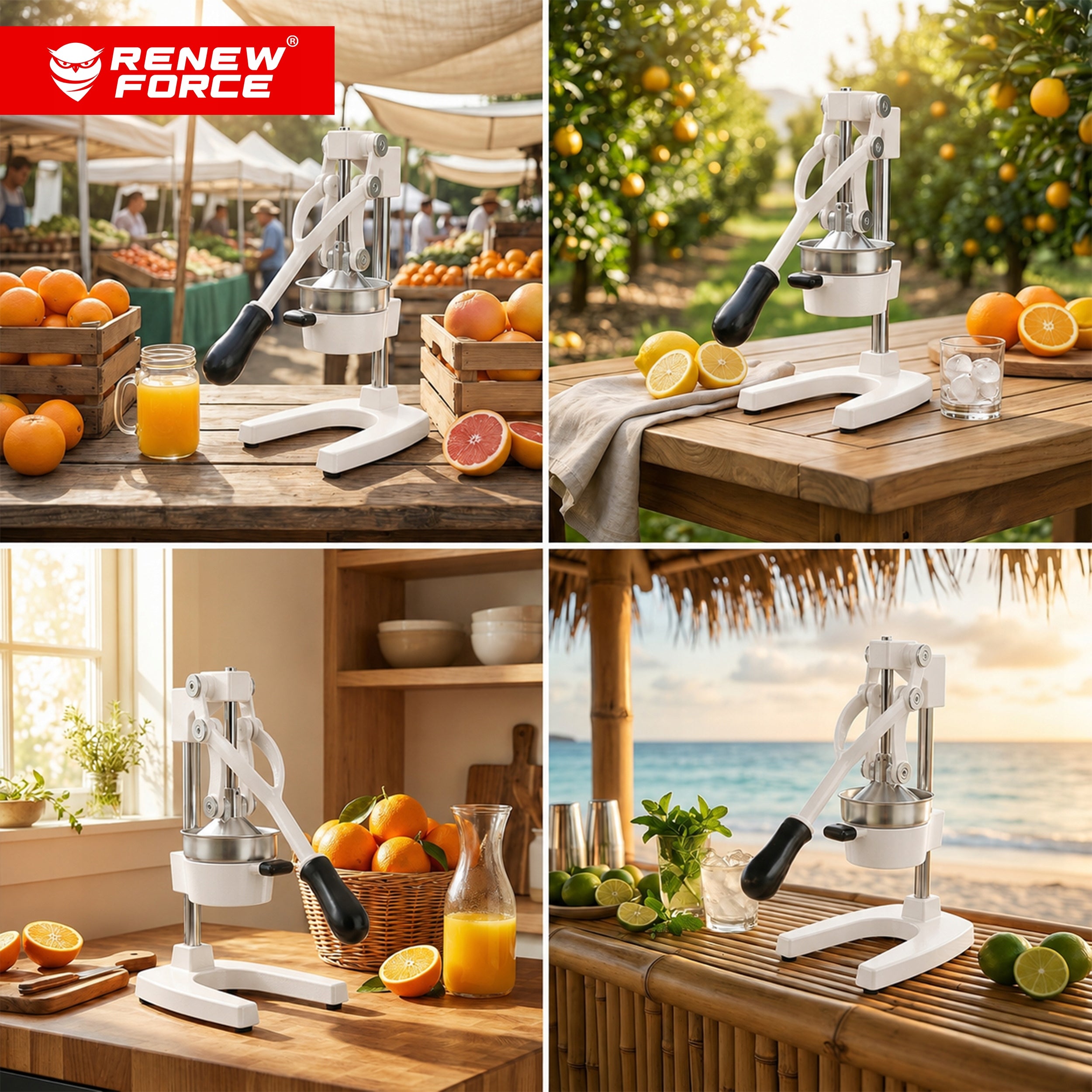 HANDHELD FRUIT CITRUS JUICER HEAVY SOLID WHITE ORANGE PRESS Power rating 0 W