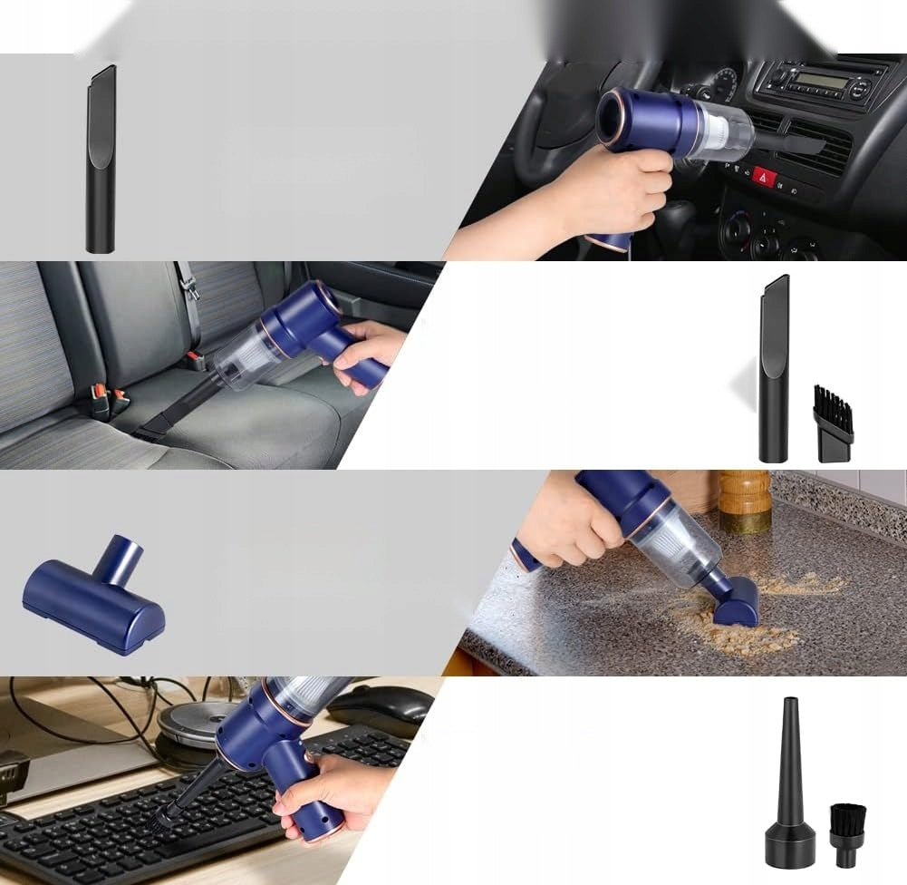 HANDHELD VACUUM CLEANER 9000 PA CORDLESS VACUUMING CAR HOUSE HEPA Maximum power 1 W