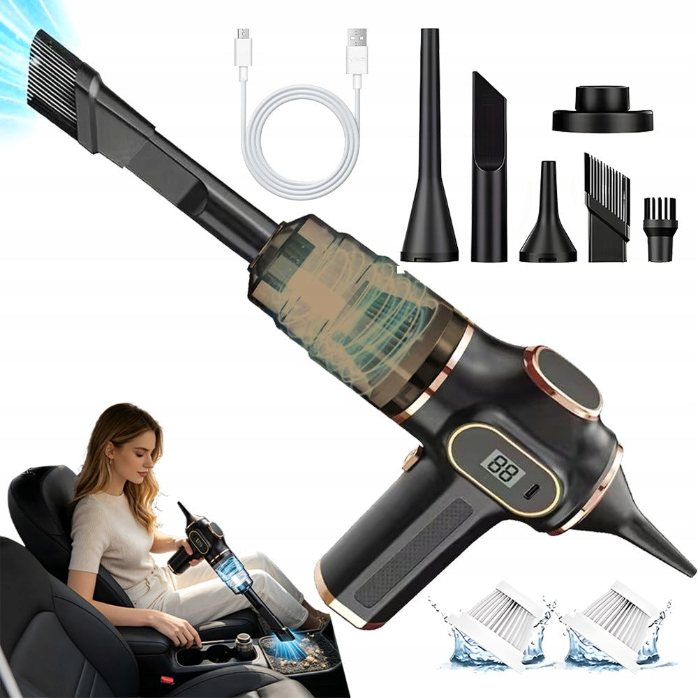 HANDHELD VACUUM CLEANER A FOR CARS AND HOME CORDLESS WITH BLOWER AND VACUUMING Dominant color silver