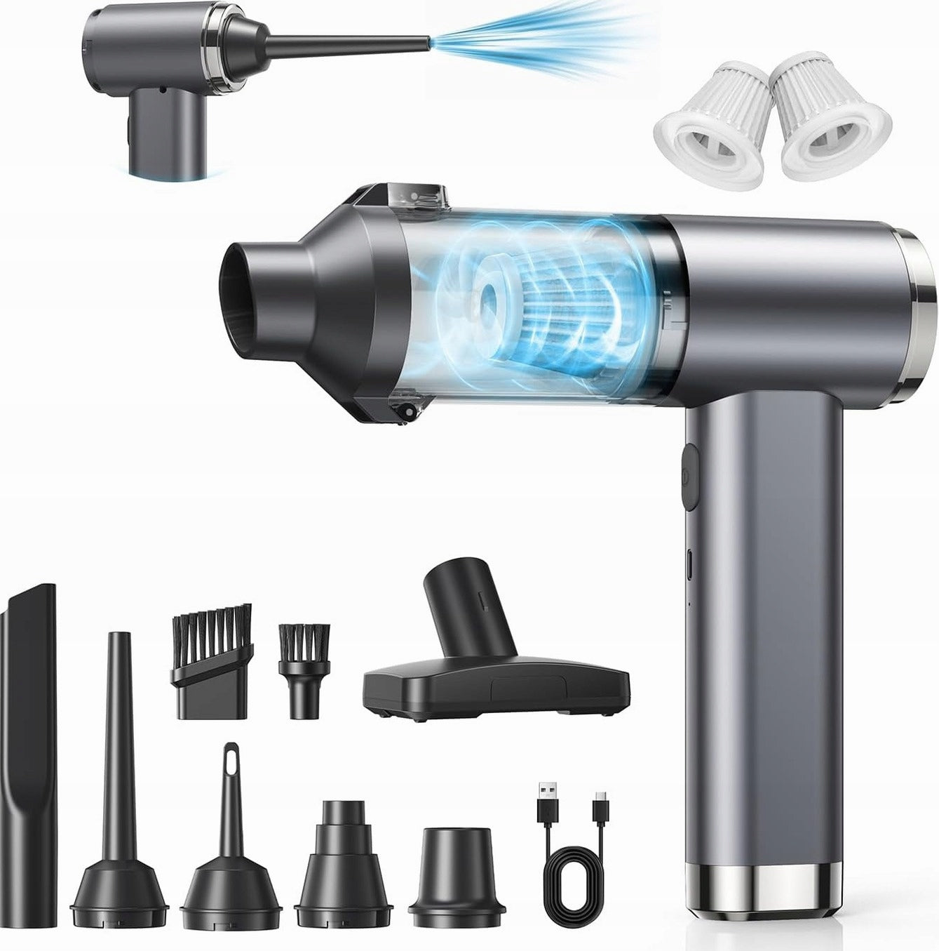 HANDHELD WIRELESS 25000PA 4IN1 POWERFUL BATTERY 6000MAH