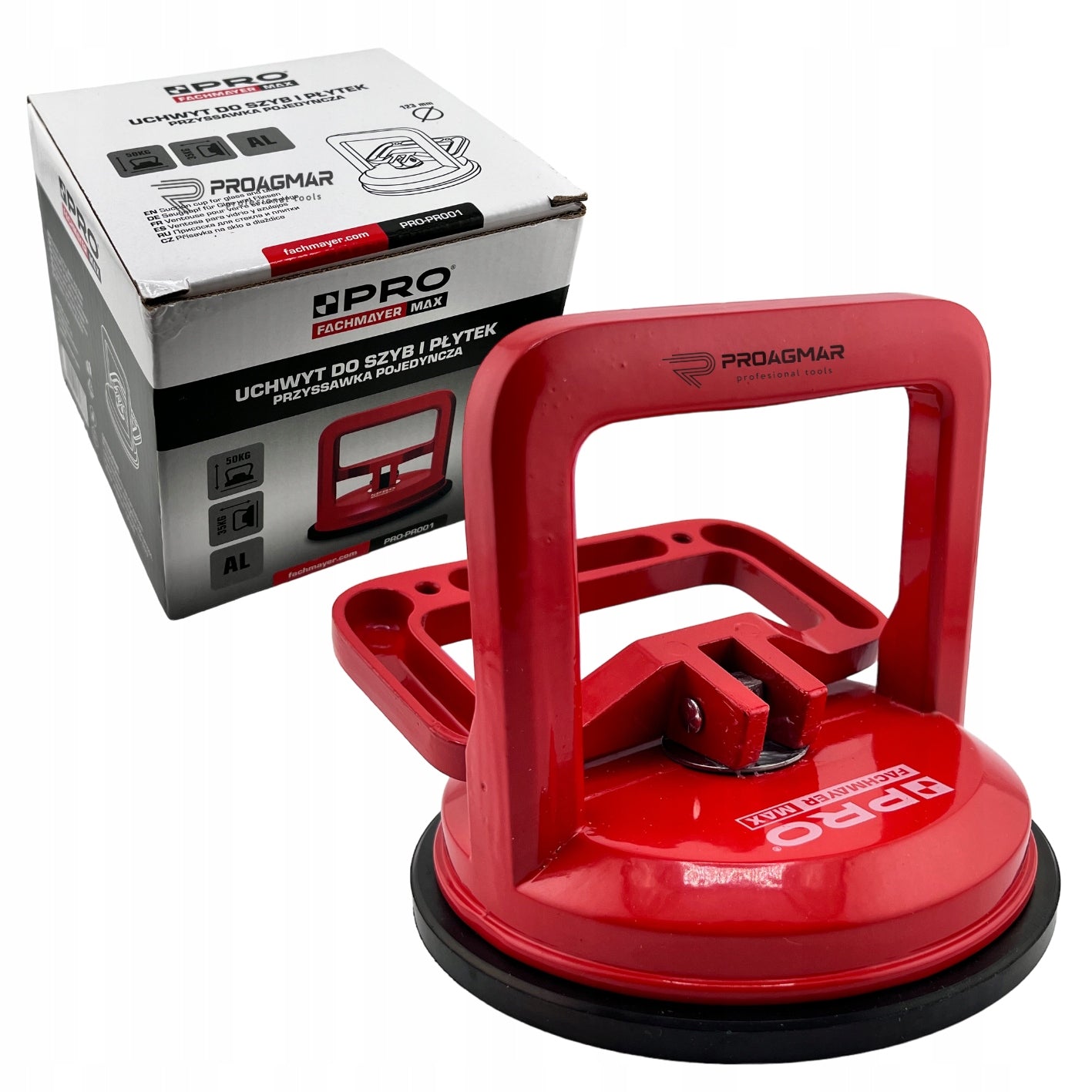 HANDLE FOR GLASS AND TILES SUCTION CUP SINGLE 50KG Manufacturer code PRO-PR001