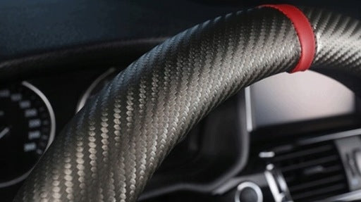 HANDLEBAR COVER CARBON BLACK SPORT Type D Beveled Suede Customs tariff code 39263000