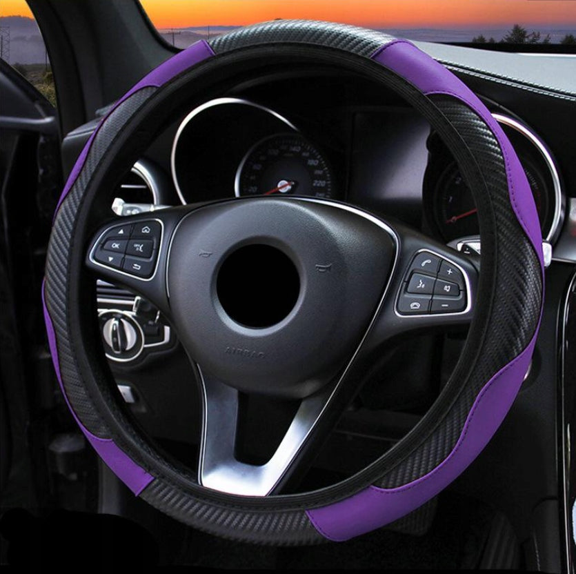 HANDLEBAR COVER UNIVERSAL PURPLE CARBON NON-SLIP 36-38CM Packaging status original