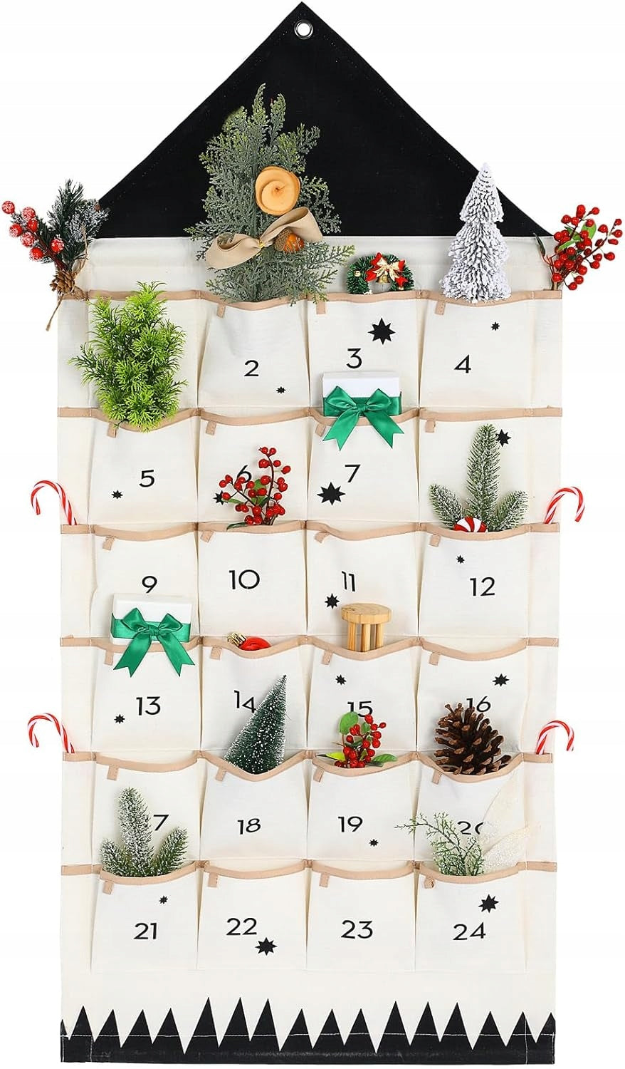 HANGING ADVENT CALENDAR SUSPENDED MATERIAL 24 DAYS COUNTDOWN 353 Manufacturer code 353