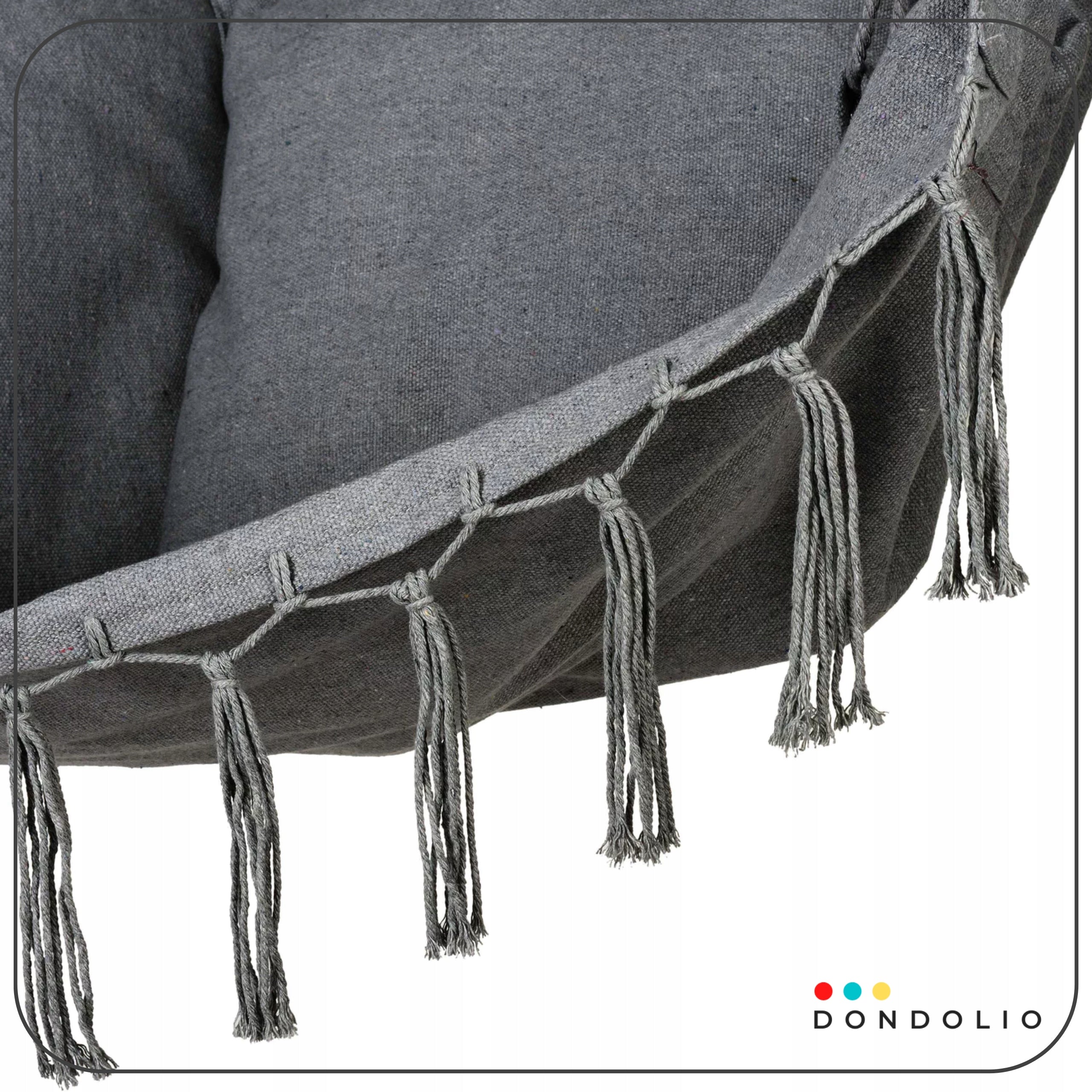 HANGING CHAIR BRAZILIAN Boho Garden SWING 3 PILLOWS 150kg Dondolio Manufacturer Dondolio