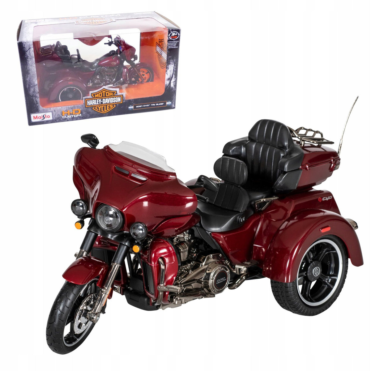 HARLEY DAVIDSON 2021 CVO TRI GLIDE 1:12 SCALE MODEL MAISTO