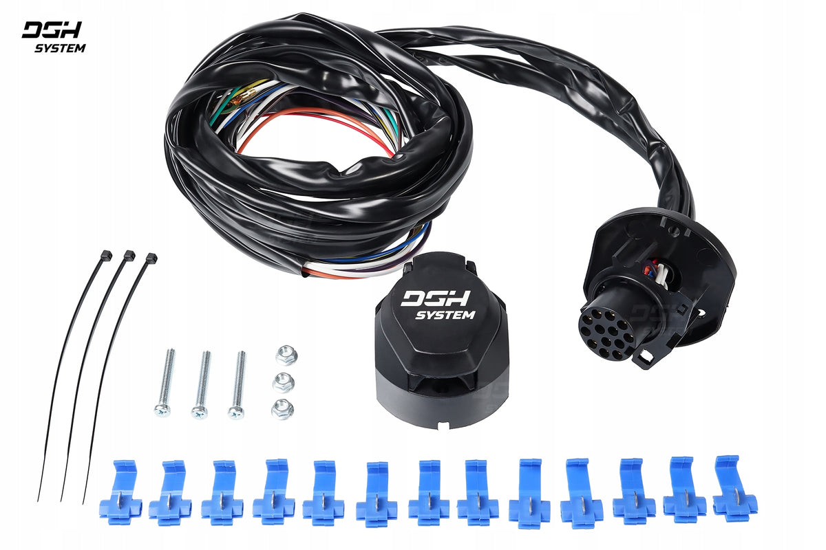 HARNESS 200cm ELECTRIC FOR TOWING HOOK SOCKET 13PIN UNIVERSAL DGH Packaging status original
