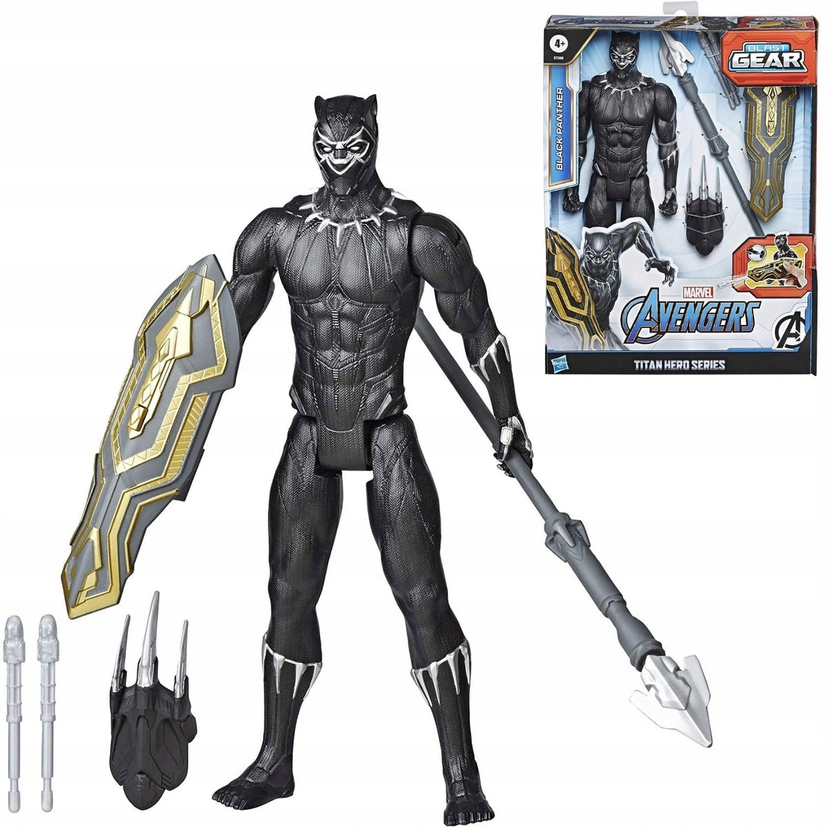 HASBRO BLACK PANTHER LAUNCHER BLAST GEAR E7388