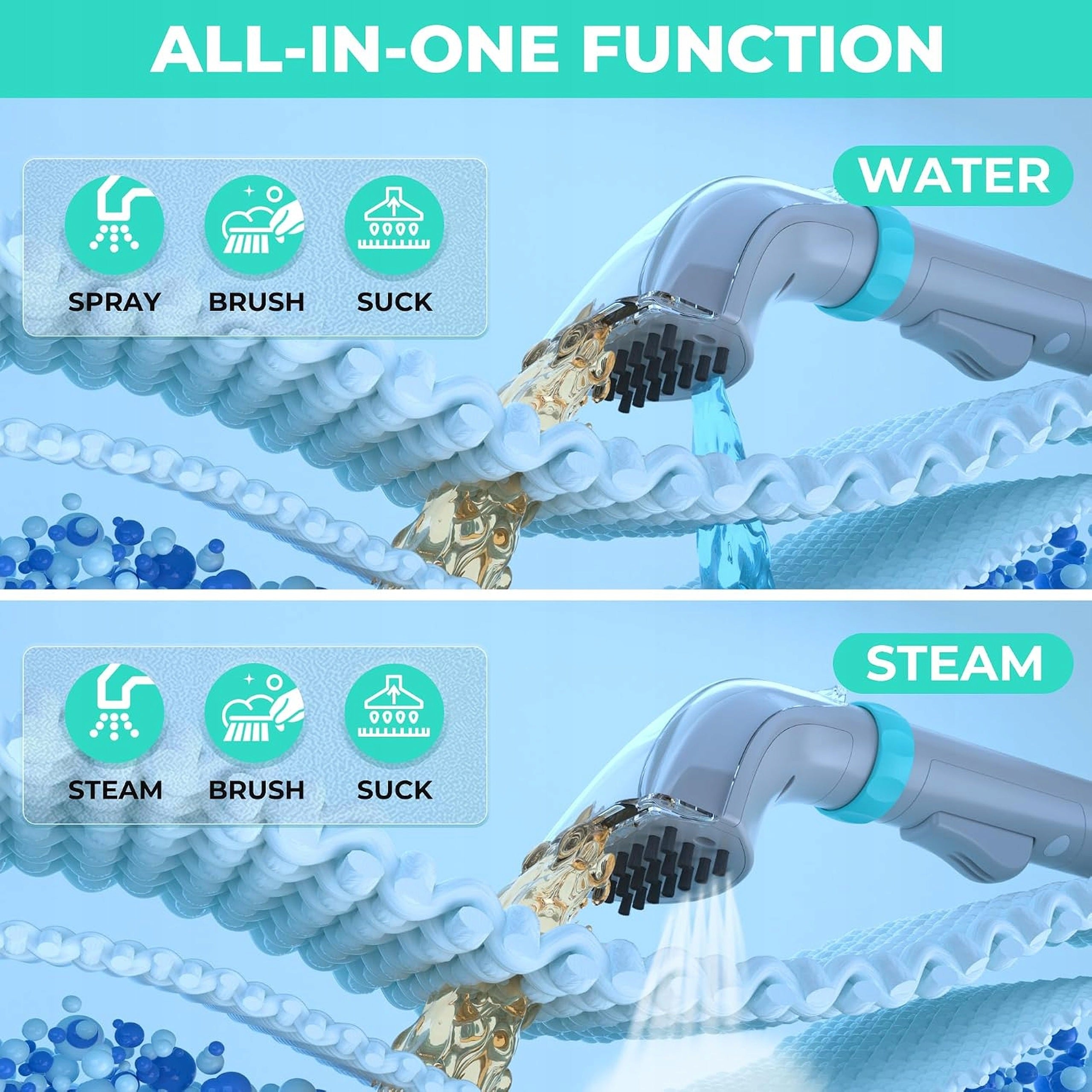HAUSHOF 1200 W Portable Steam Cleaner for Car Upholstery Carpets with Steam and Brand no brand