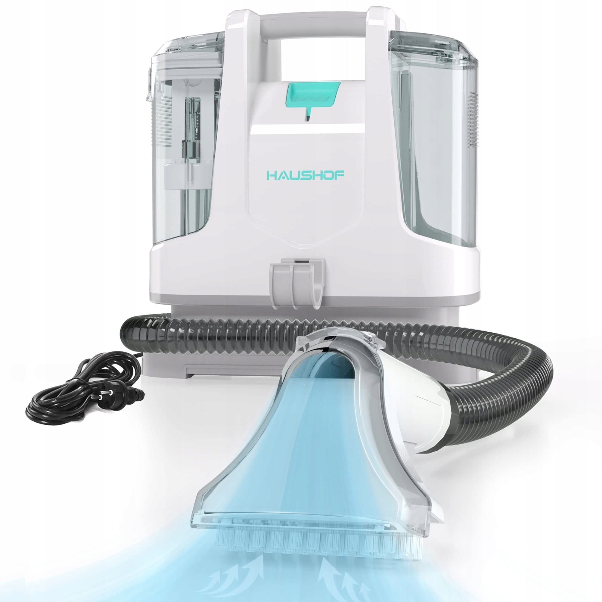 HAUSHOF Washing vacuum cleaner for carpets and upholstery with double tanks