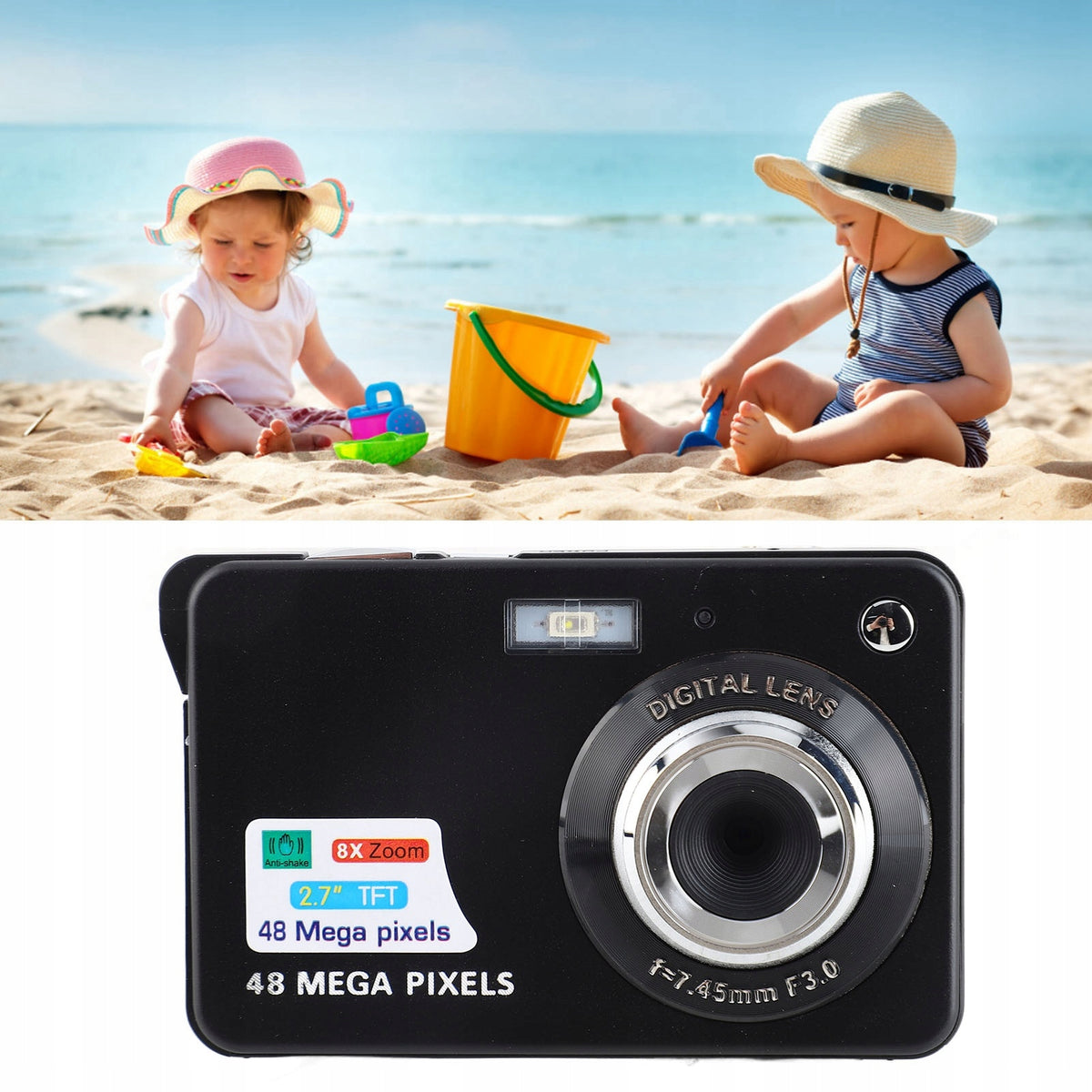 HD DIGITAL CAMERA 4K 48MP 2,7 -INCH LCD ANTI-SHOCK 8X ZOOM Manufacturer code 2214220101011
