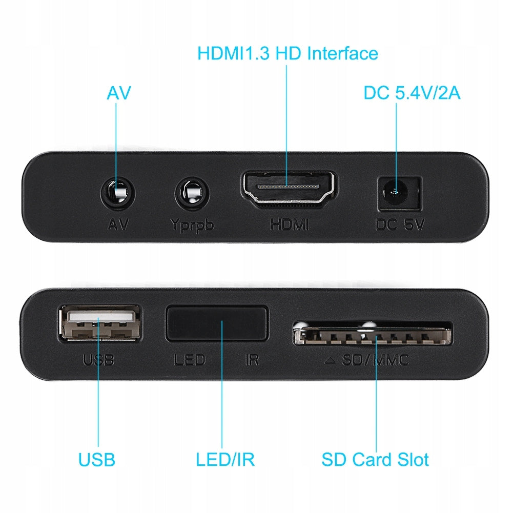 HD MEDIA PLAYER MINI BOX 1080P HDMI USB SD Packaging status original