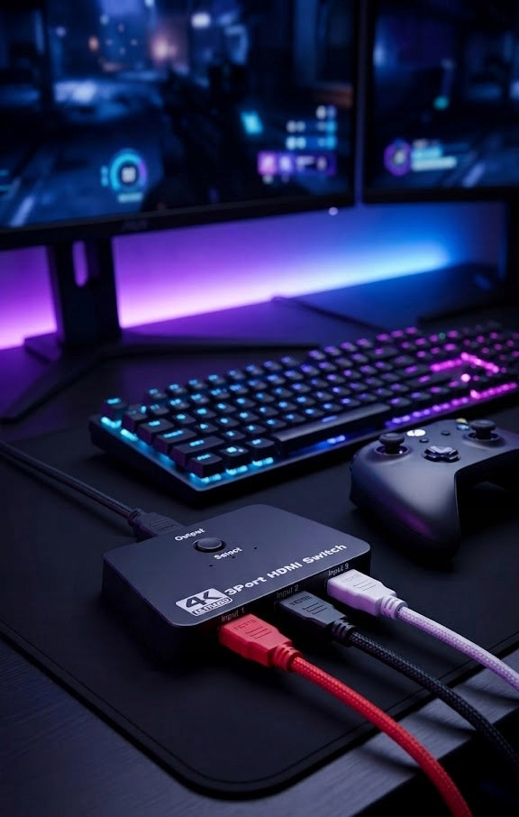 HDMI 2.0b Switch 3x1 Switch 4K 60Hz HDR HDCP 2.2 Splitter 3 Inputs Packaging status original