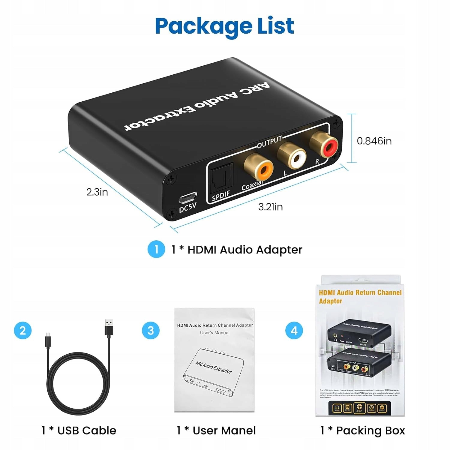 HDMI ARC Adapter, HDMI ARC Audio Converter, DAC Converter for HDTVs Brand no brand