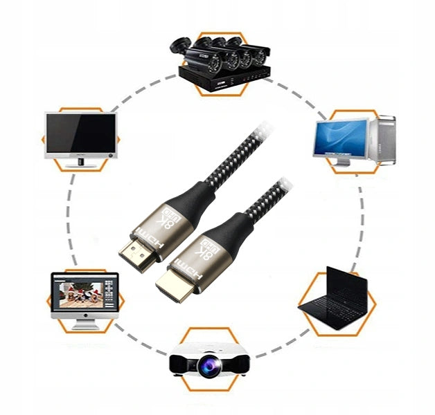 HDMI Cable 2.1 HQ 8k 4k 120Hz UHD HDR 3m Brand Kopier
