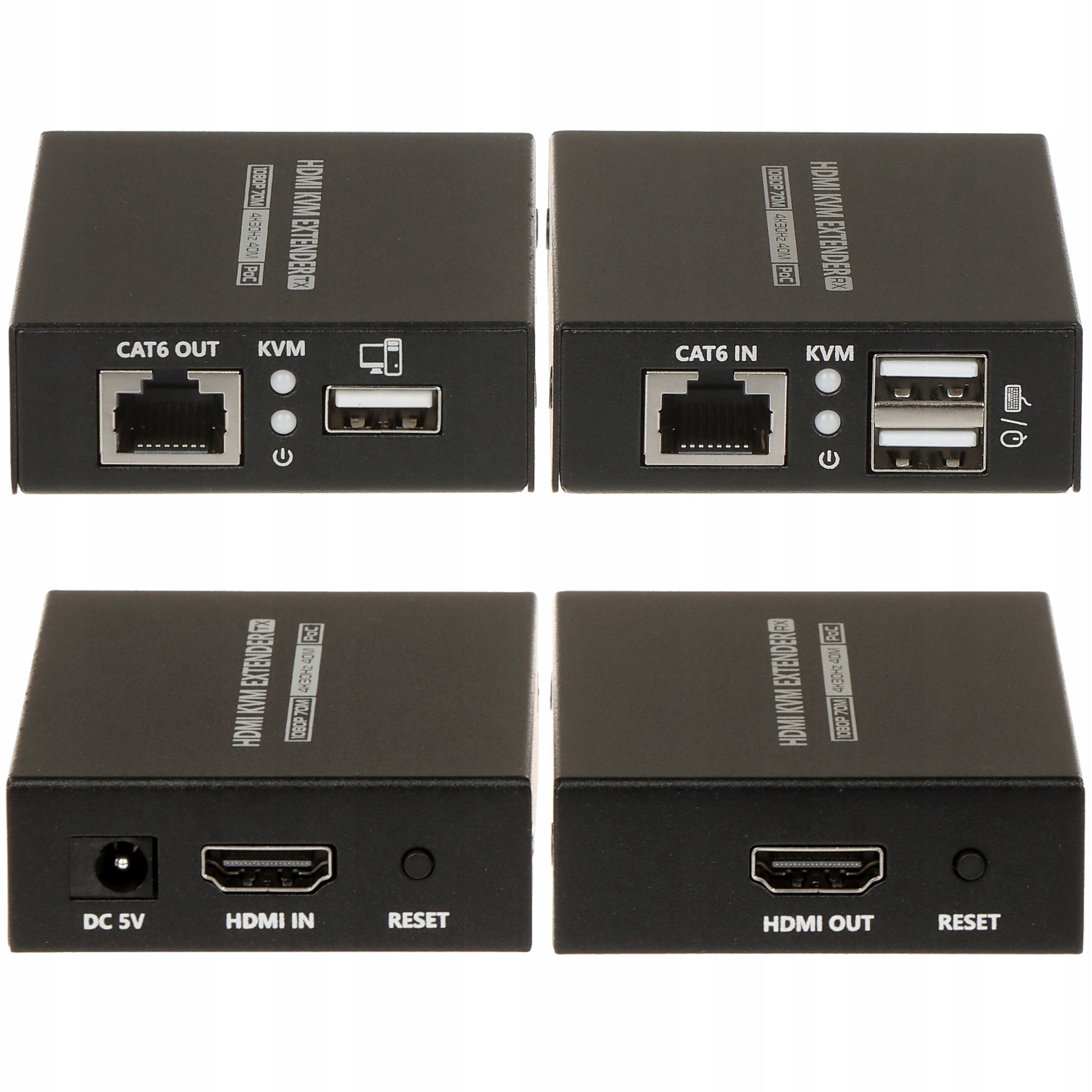 HDMI Extender Transmitter with twisted pair up to 40m HDMI+USB-EX-70-4K-PRO 4K 24/7 Packaging status original