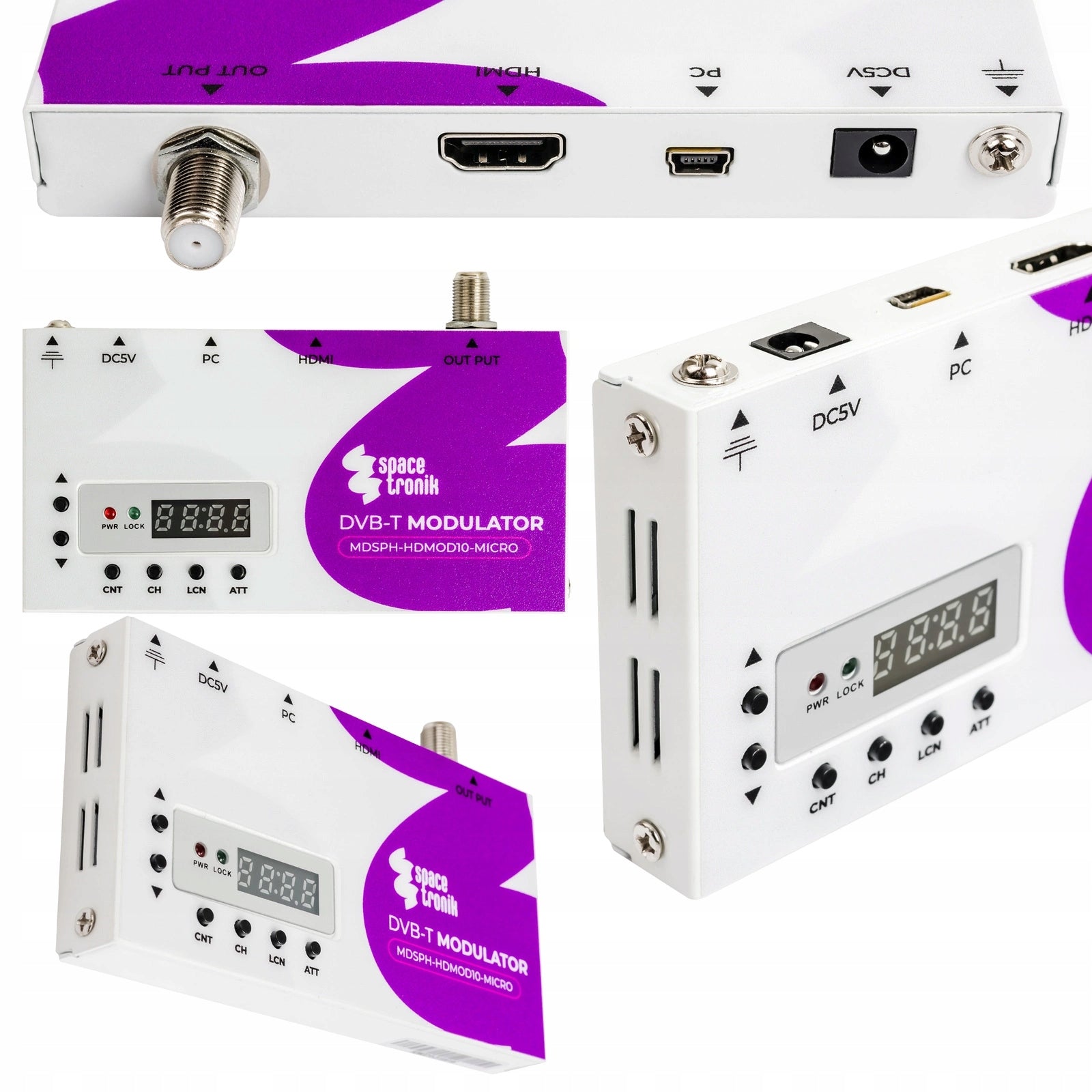 HDMI Modulator for DVB-T RF Full HD 1920x1080p LCD Adjustable Signal
