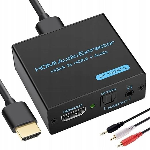 HDMI SOUND EXTRACTOR CONVERTER 4K HDMI TO OPTICAL 3,5MM AUX HDCP