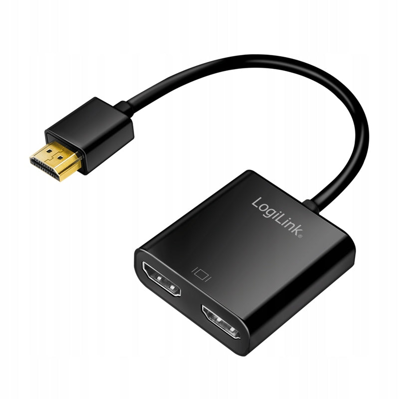 HDMI Splitter LogiLink 1x2 4K 60Hz HDMI 2.0 HDCP HDR CEC IR EDID 0,13m