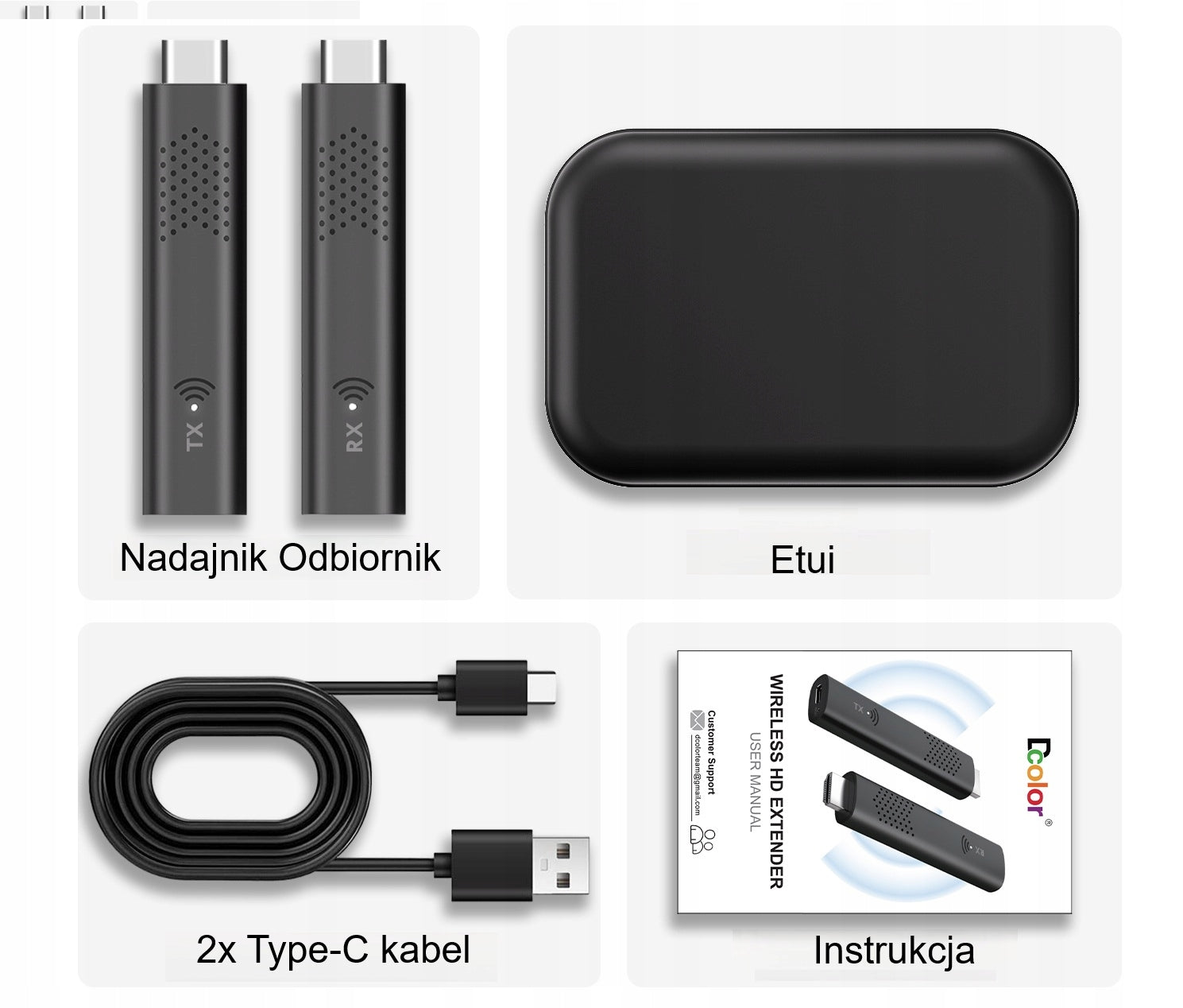 HDMI Wireless Image Transmitter Manufacturer code Bezprzewodowy nadajnik obrazu HDMI