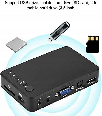 HDMI media player black 1080P HD audio and video with remote control Manufacturer code odtwarzacz multimedialny