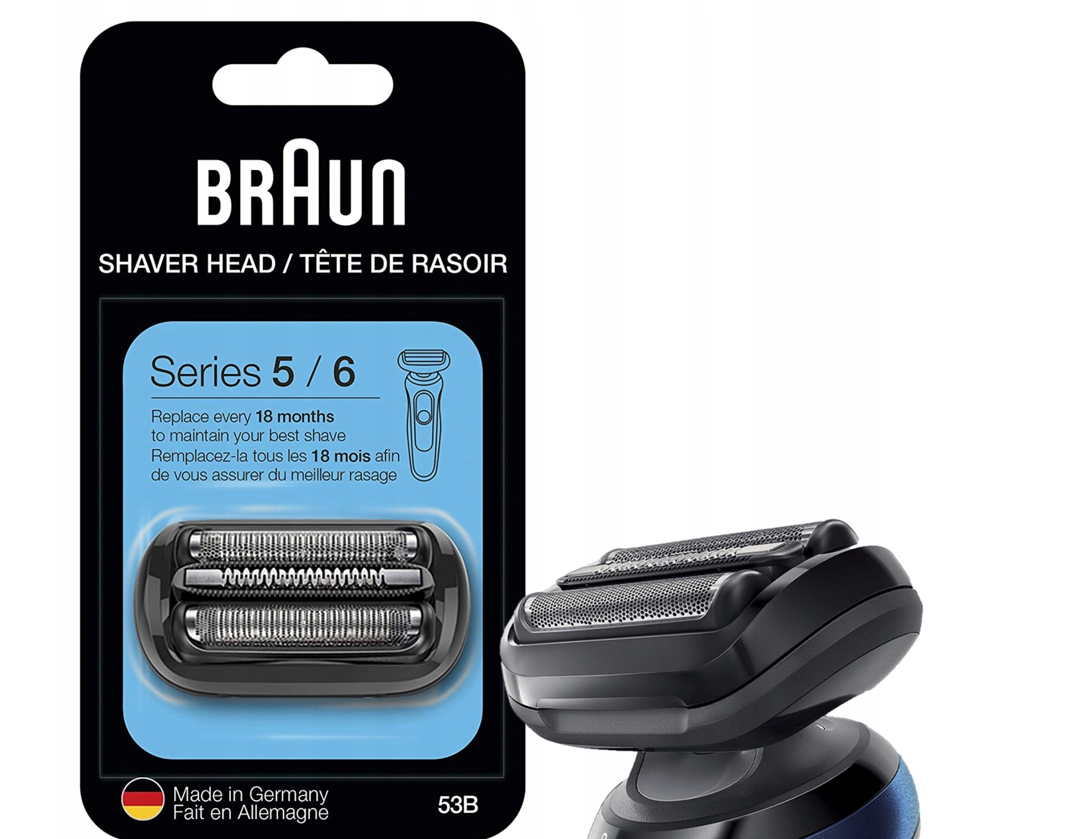 HEAD BLADE BLOCK CUTTING KNIVES FOR BRAUN 53B SERIES 5 / SERIES 6 Manufacturer code 85817