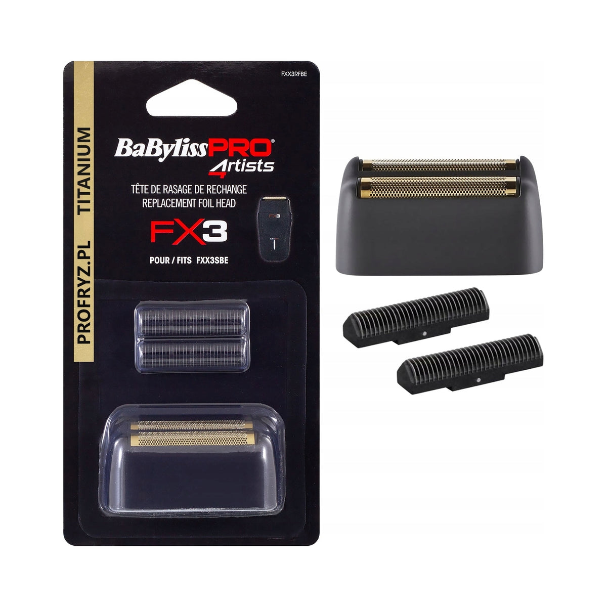 HEAD FOIL BLADE BABYLISS PRO FXX3RFBE FOR FX3 FXX3SBE ORIGINAL