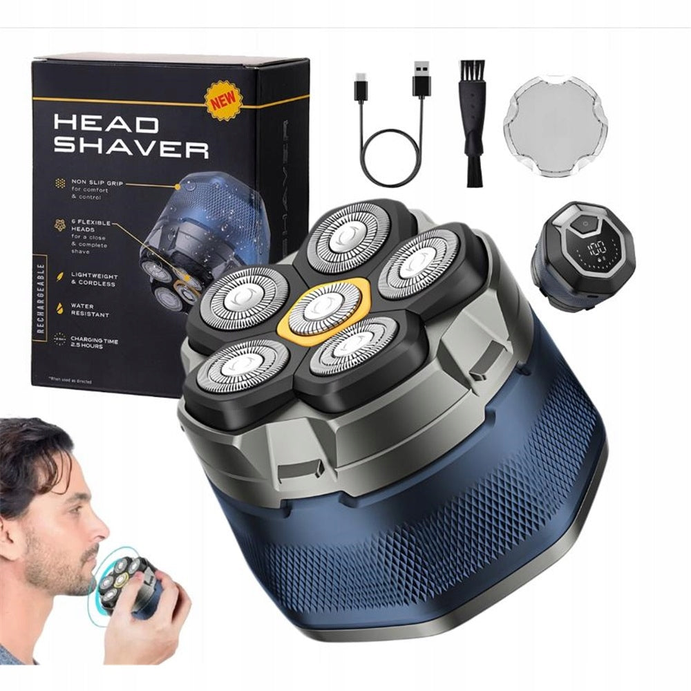 HEAD SHAVER FOR LYSO MALE ROTARY 6D MAGNETIC WATERPROOF Packaging status original
