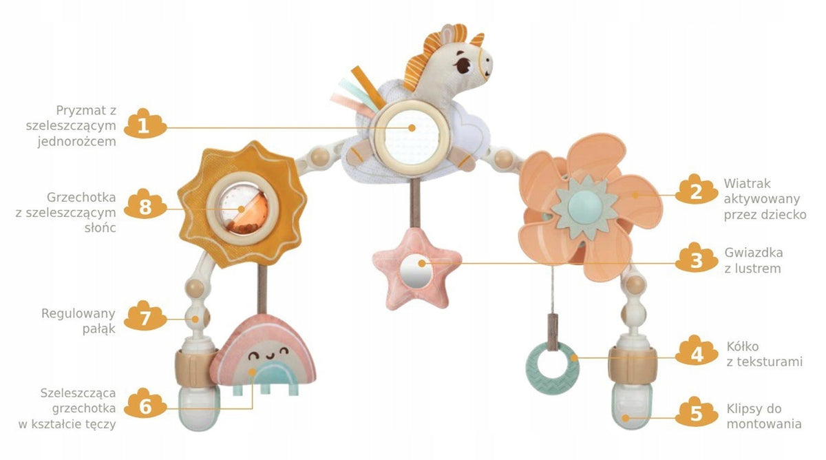 HEADBAND BOW PENDANT SENSORY RATTLE STROLLER ROCKER Brand no brand