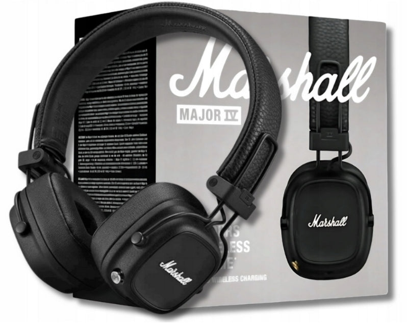 HEADPHONES MARSHALL MAJOR IV WIRELESS ON-EAR BLACK RETRO 80 H BT 5.0