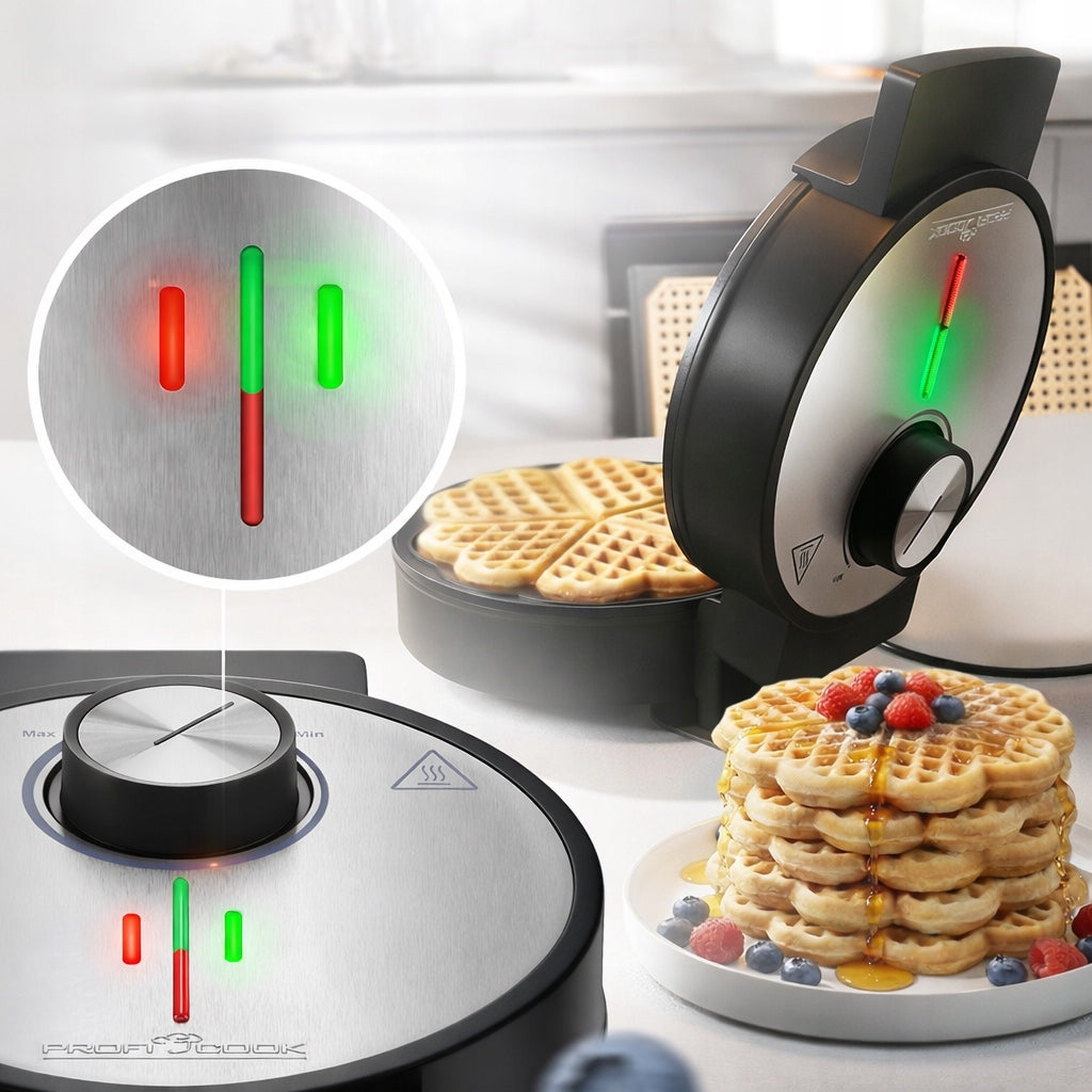 HEART WAFFLE MAKER 1200W WAFFLE MAKER 5 WAFFLE HEART NONSTICK Packaging status original