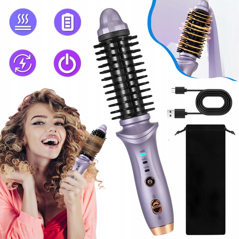 HEAT BRUSH, ELECTRIC HAIR BRUSH, WIRELESS CURLING IRON