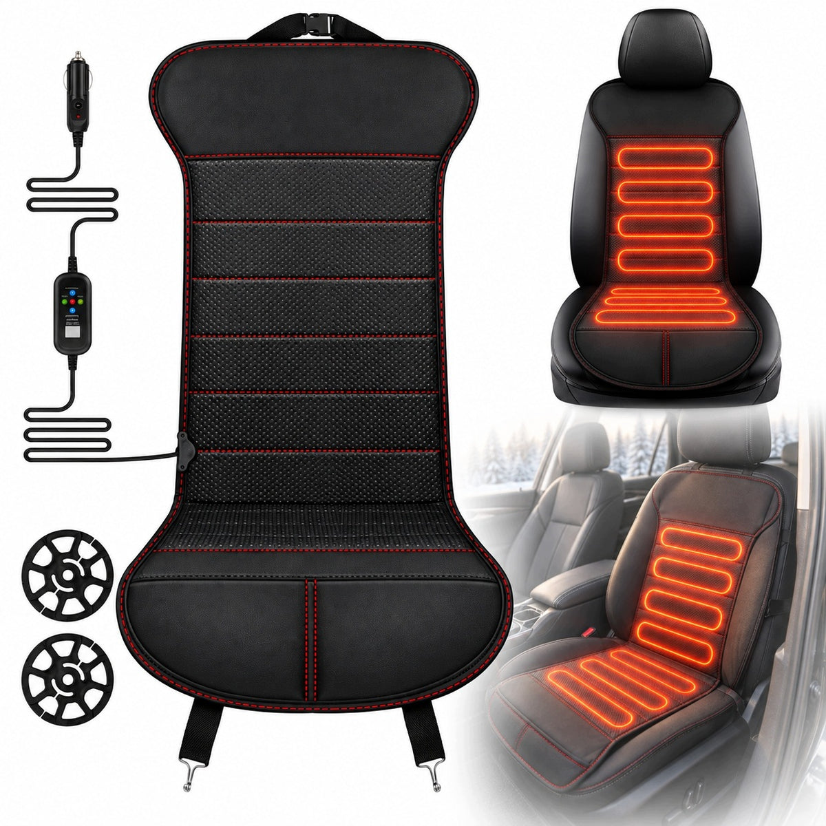 HEATED SEAT MAT HEATING SEAT UNIVERSAL 12-24V FOR CAR