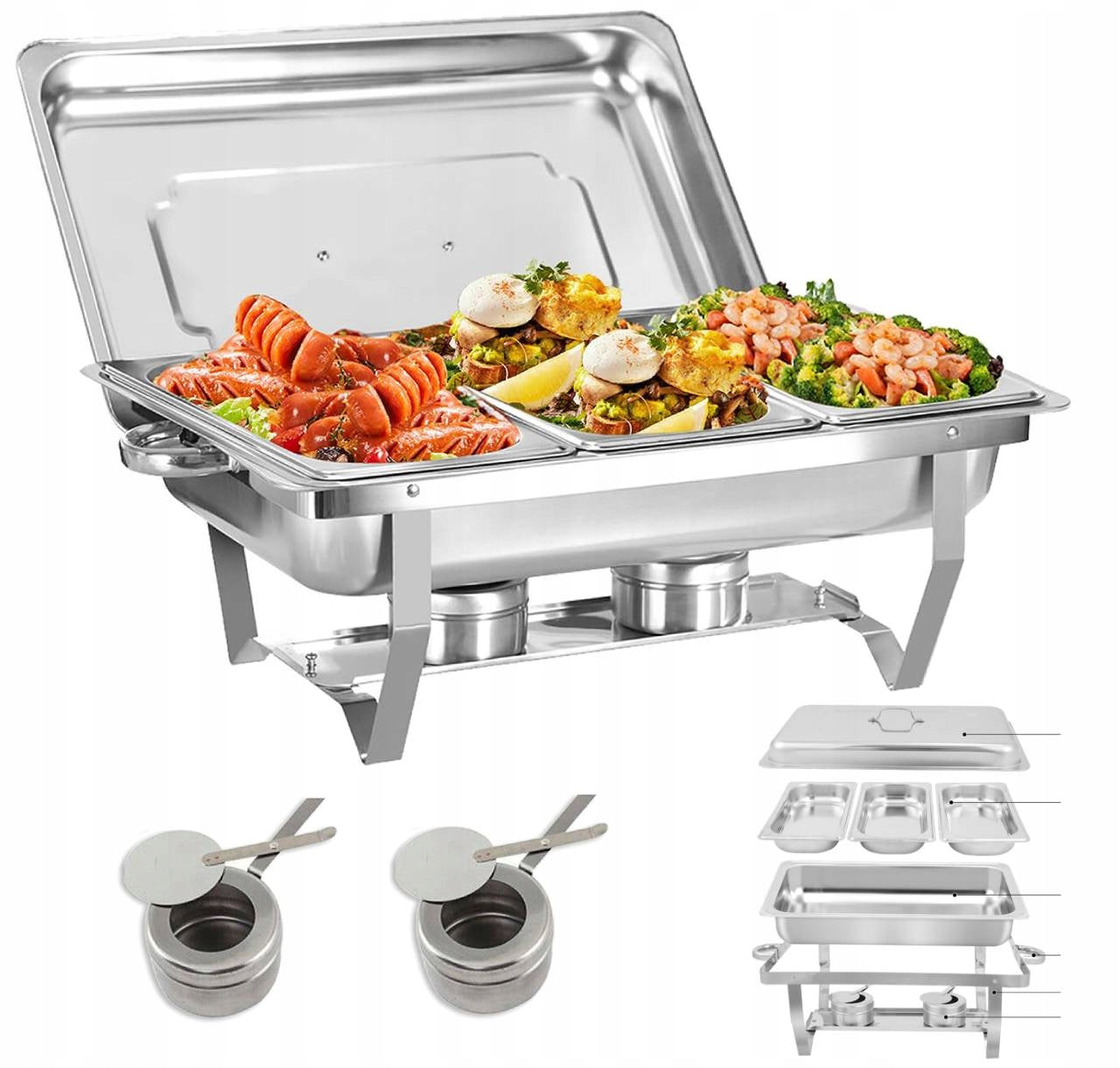 HEATER GN 1/3 FOR CATERING DISHES 9 L STAINLESS STEEL
