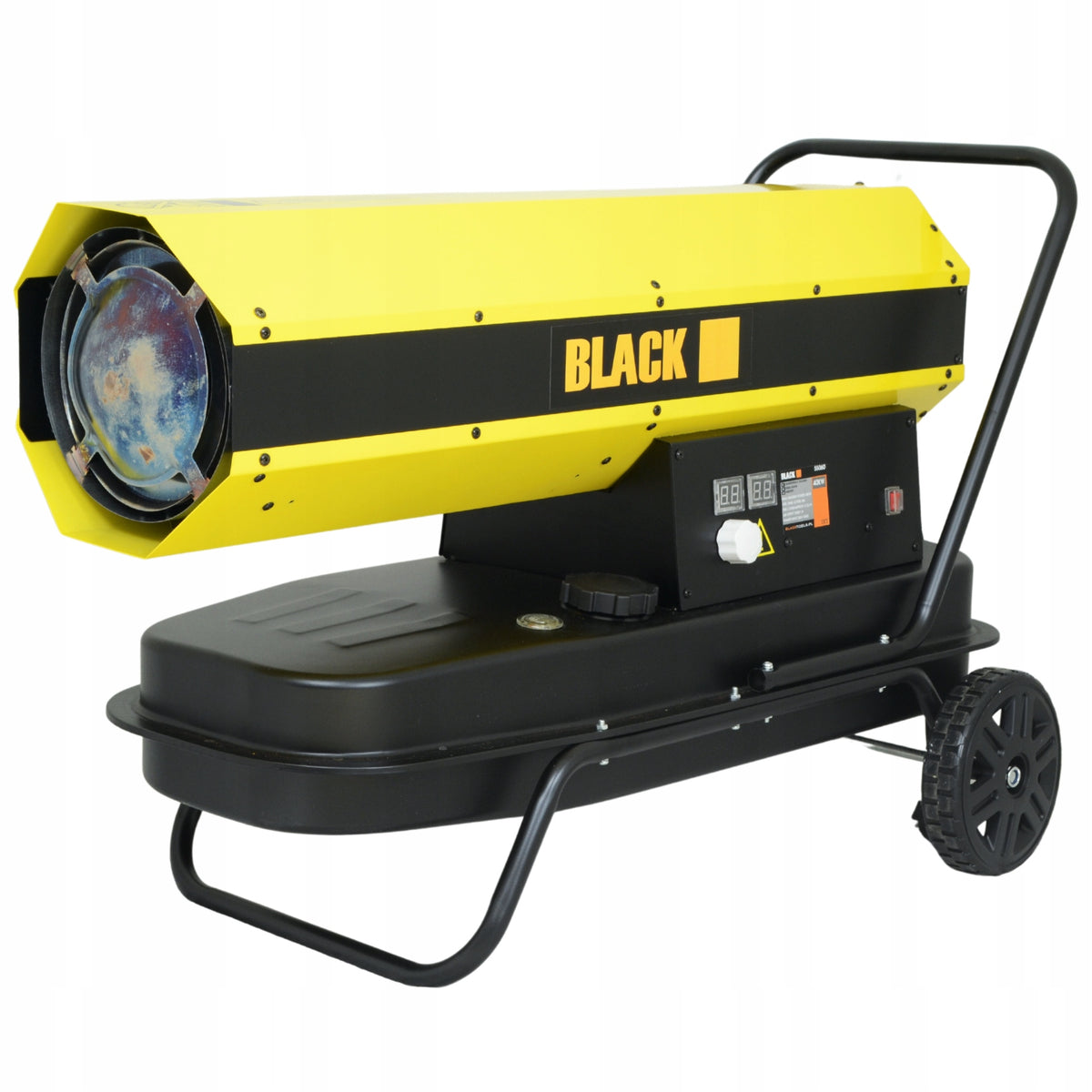HEATER LARGE DIESEL OIL BLOWER 35KW THERMOSTAT LCD 38L BLACK