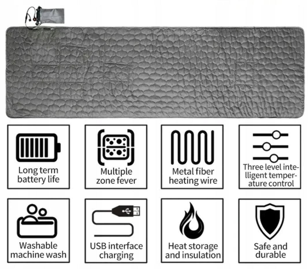 HEATING MAT BODY HEATER REMOTE CONTROL CAMPING FOR TENT 5V2A ADJUSTMENT! Medical device no