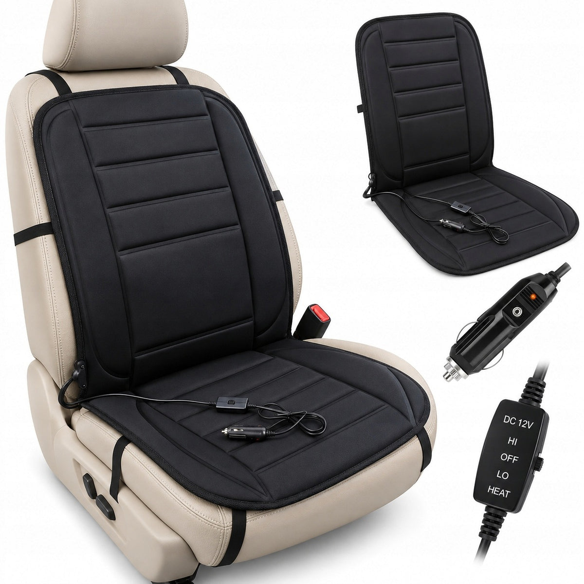 HEATING MAT FOR DRIVER'S CAR SEAT ELECTRIC SEAT 12V REMOTE CONTROL
