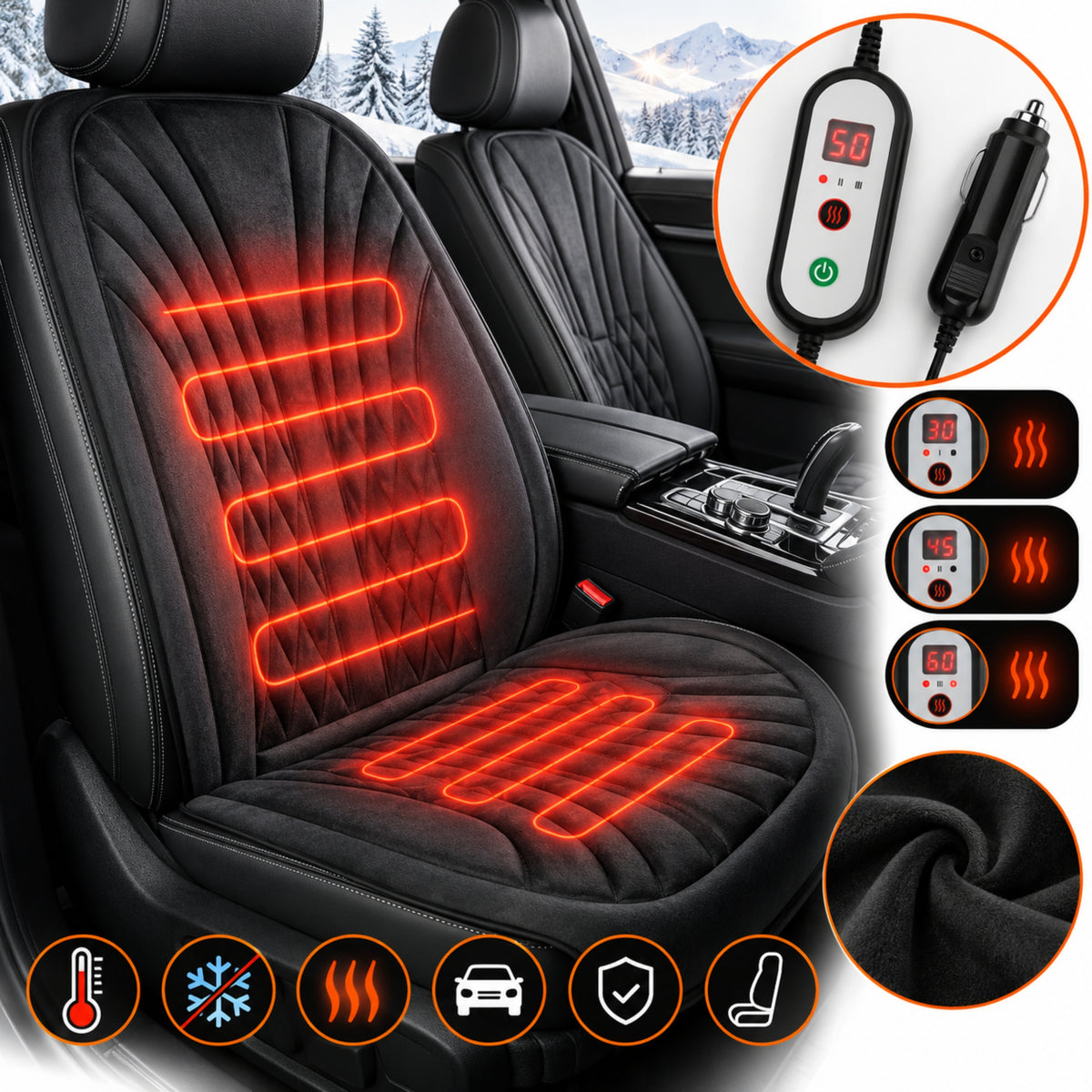 HEATING MAT HEATING CHAIR 12-24V COVER HEATED FOR SEAT Brand Karcle