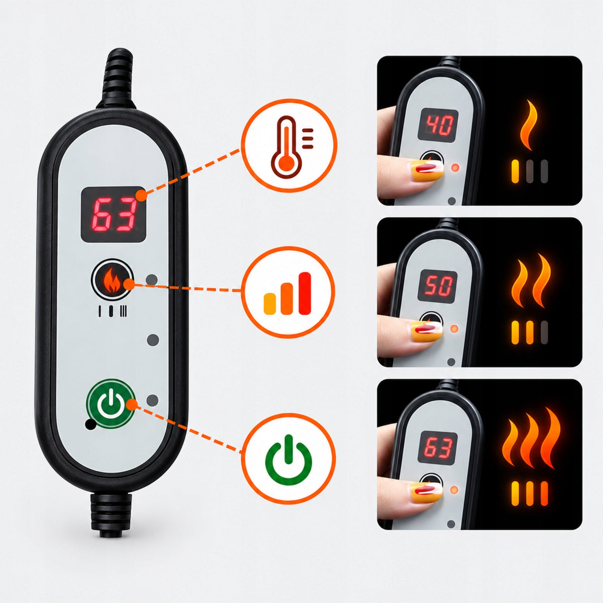 HEATING MAT HEATING CHAIR 12-24V COVER HEATED FOR SEAT Product weight with unit packaging 0.4 kg