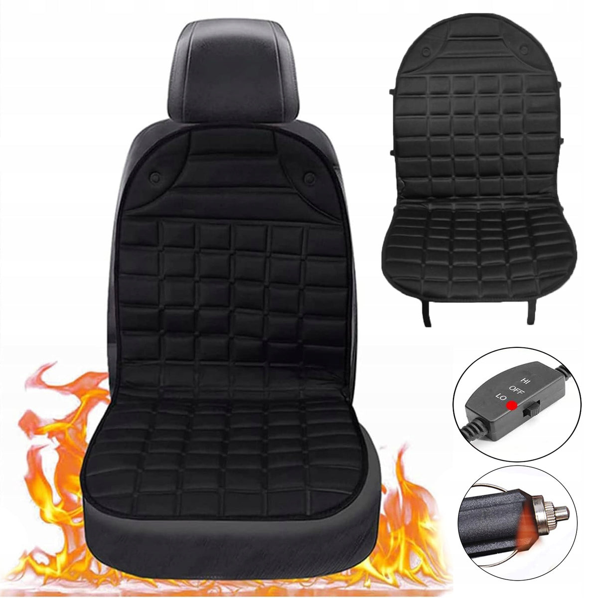 HEATING MAT WINTER CAR SEAT BLACK NON-SLIP Brand no brand