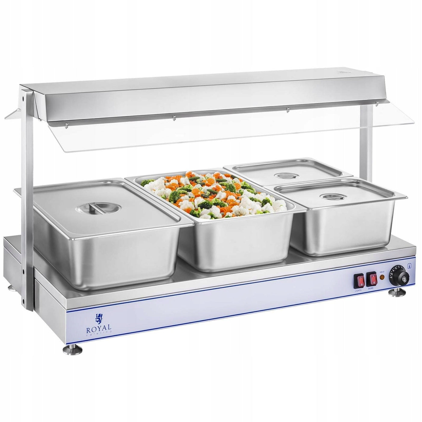 HEATING PLATE TRAY 120 x 50 cm WITH 4 LAMPS 110st