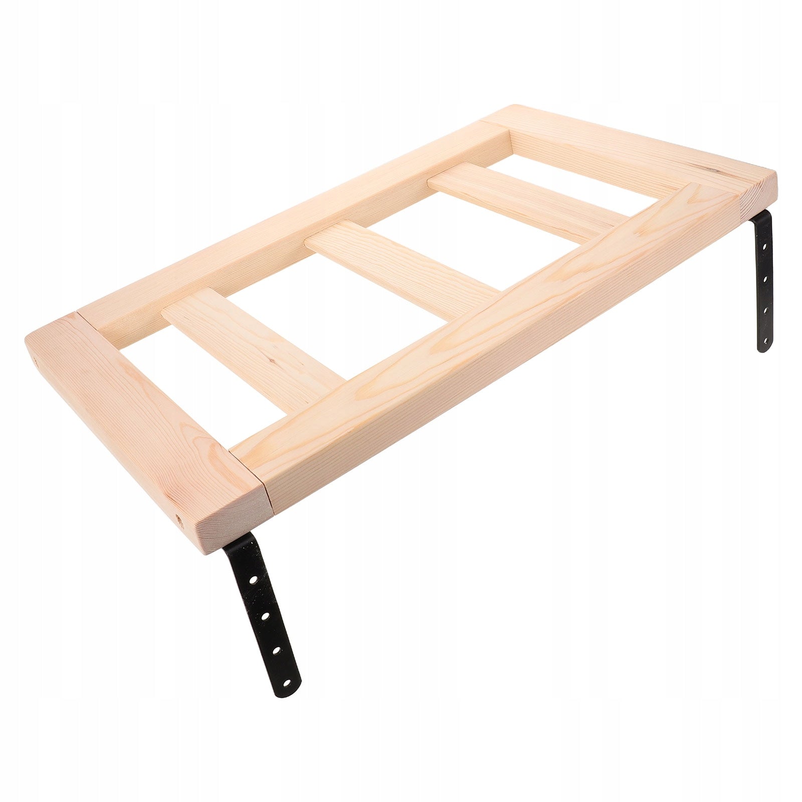 HEAVY DUTY TODDLER BED RAIL WITH NATURAL WOOD SAFETY BARRIER