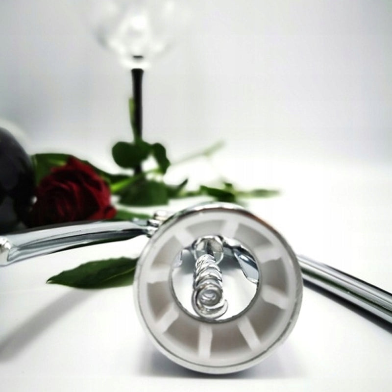 HEAVY WINE CORKSCREW MANUAL METAL BOTTLE OPENER STAINLESS STEEL. Packaging status original