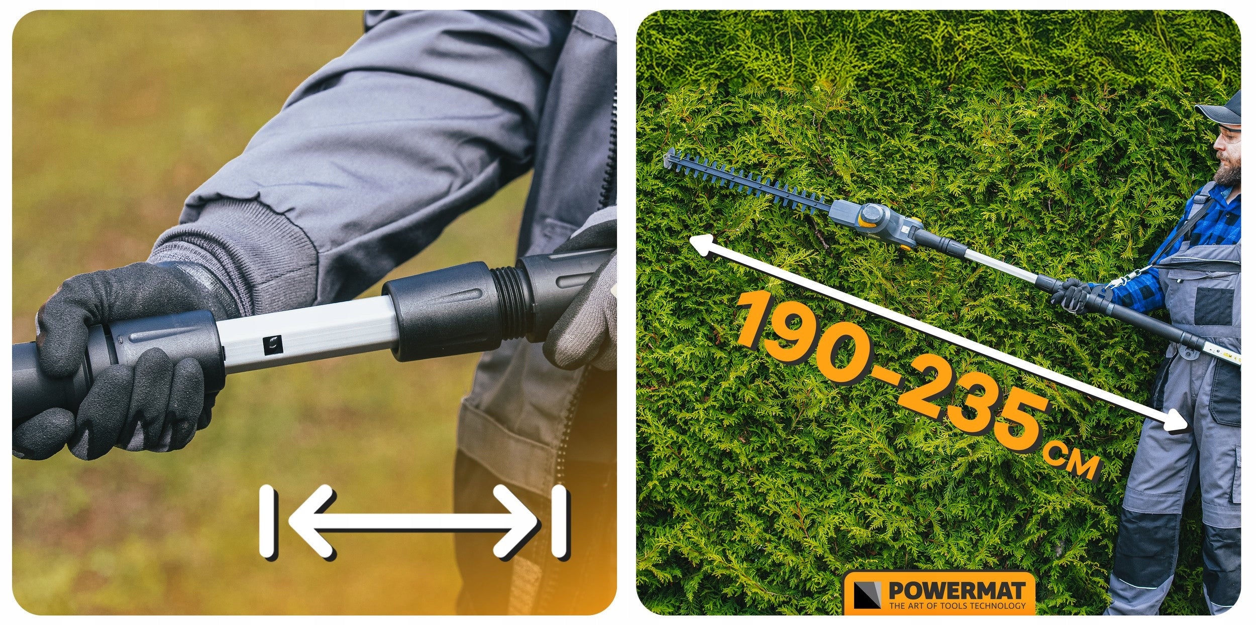 HEDGE ELECTRIC SHEARS ON BOOM 900W ADJUSTABLE BOOM Power 900 W