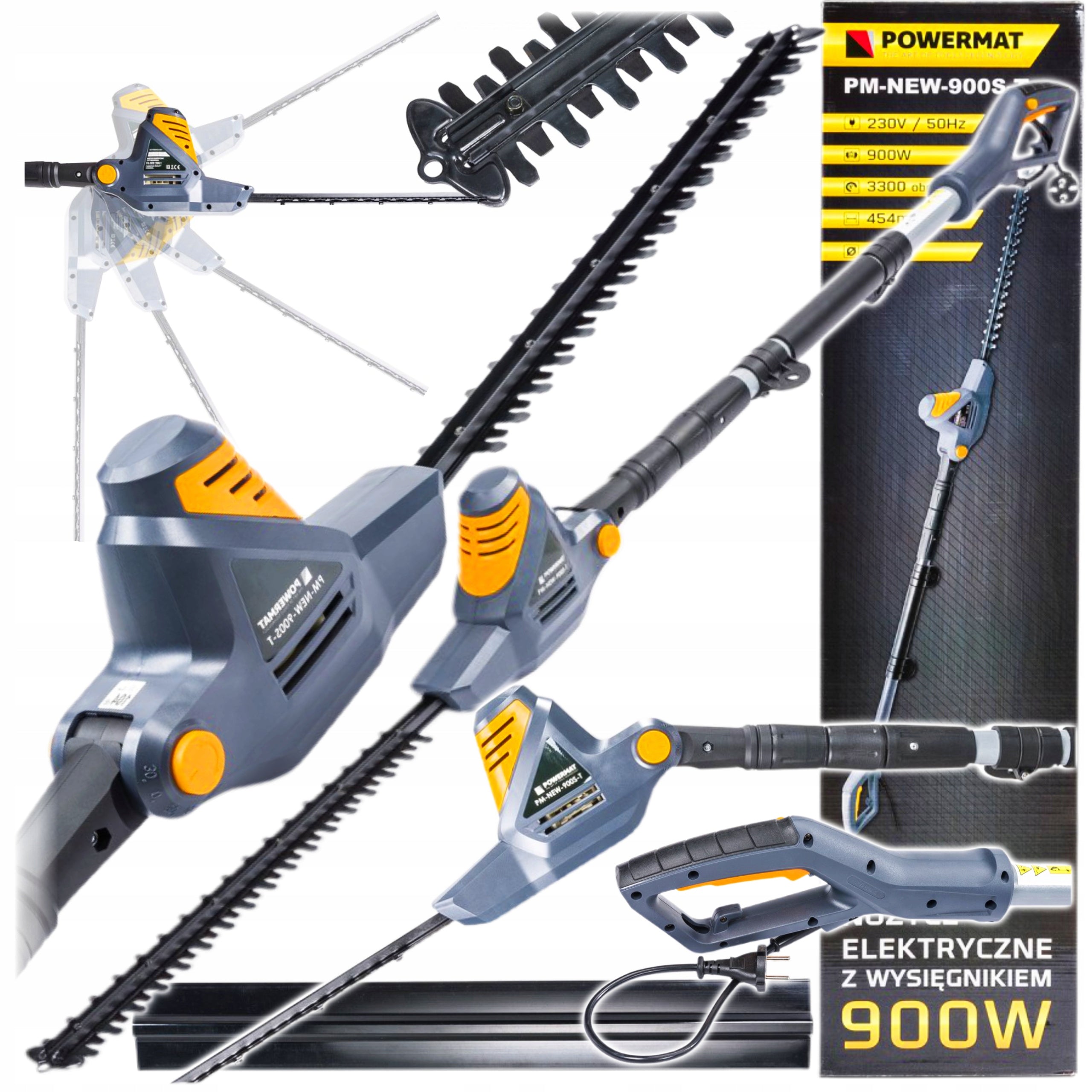 HEDGE ELECTRIC SHEARS ON BOOM 900W ADJUSTABLE BOOM